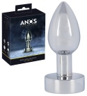 KOREK ANALNY 7 FUNKCJI WIBRACJI METALOWY ANOS 9 CM