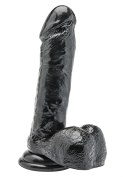 DILDO-COCK 7 INCH W/ BALLS BLACK