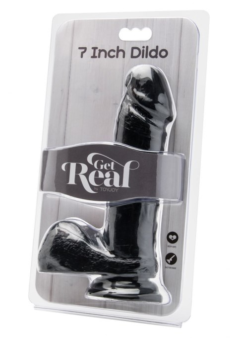 DILDO-COCK 7 INCH W/ BALLS BLACK DILDO-COCK 7 INCH W/ BALLS BLACK
