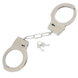 KAJDANKI EROTYCZNE METALOWE KLUCZYK GADŻETY BDSM HAND CUFFS - METAL