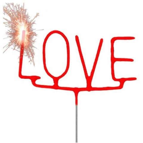 NEW YEARS SPARKLERS LOVE STAR - 1PC NEW YEARS SPARKLERS LOVE STAR - 1PC
