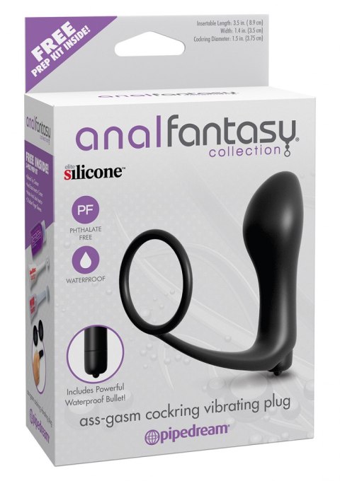 PLUG-ASS GASM COCKRING PLUG BLACK PLUG-ASS GASM COCKRING PLUG BLACK