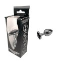 PLUG-DIAMOND KING BUTT PLUG - METAL LARGE BLACK