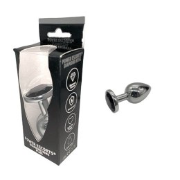 PLUG-DIAMOND KING BUTT PLUG - METAL LARGE BLACK