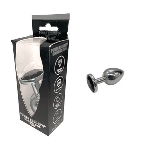 PLUG-DIAMOND KING BUTT PLUG - METAL LARGE BLACK PLUG-DIAMOND KING BUTT PLUG - METAL LARGE BLACK