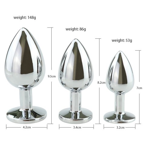 Power Escorts - BR138 - Diamond King Starter 3-Pack - S, M, L - Silver/Red Stone Power Escorts - BR138 - Diamond King Starter 3-Pack - S, M, L - Silver/Red Stone