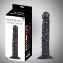 ROCKET JOHN 10 INCH BLACK REALISTIC DILDO 10 INC / 25,5 CM