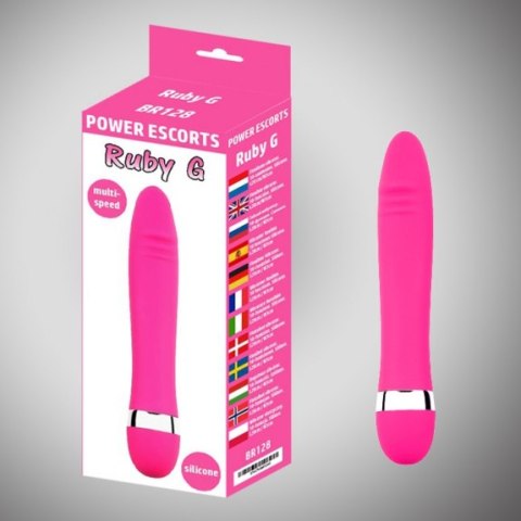 RUBY G PINK VIBRO 18,5 CM / 7,3 INCH RUBY G PINK VIBRO 18,5 CM / 7,3 INCH
