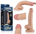 GRUBE DILDO Z MOCNĄ PRZYSSAWKĄ JĄDRA LOVETOY 19 CM