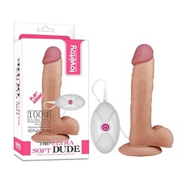 DILDO Z MOCNĄ PRZYSSAWKĄ 10 FUNKCJI WIBRACJI 22 CM