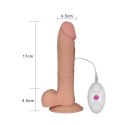 DILDO Z MOCNĄ PRZYSSAWKĄ 10 FUNKCJI WIBRACJI 22 CM