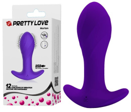 KOREK ANALNY PLUG 12 FUNKCJI WIBRACJI PRETTY LOVE