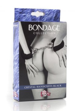 Kajdanki-Wristcuffs with crisatls BONDAGE black