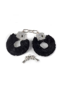 Kajdanki-Wristcuffs with crisatls BONDAGE black