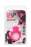 PIERŚCIEŃ EREKCYJNY SEX RING WIBRACJE STYMULATOR Pierścień-Pejcz-LIT-UP SILICONE STIMU RING 6 PINK