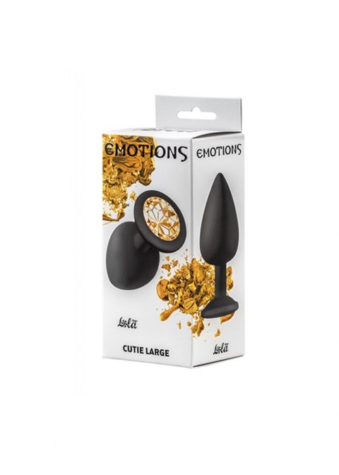 Plug-Anal Plug Emotions Cutie Large Black golden crystal Plug-Anal Plug Emotions Cutie Large Black golden crystal