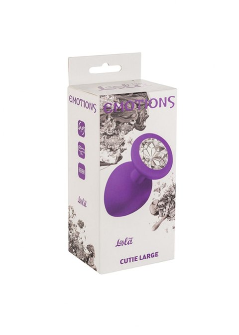 Plug-Anal Plug Emotions Cutie Large Purple clear crystal
