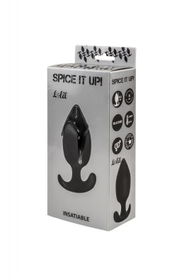 PLUG-ANAL PLUG WITH MISPLACED CENTER OF GRAVITY SPICE IT UP INSATIABLE BLACK