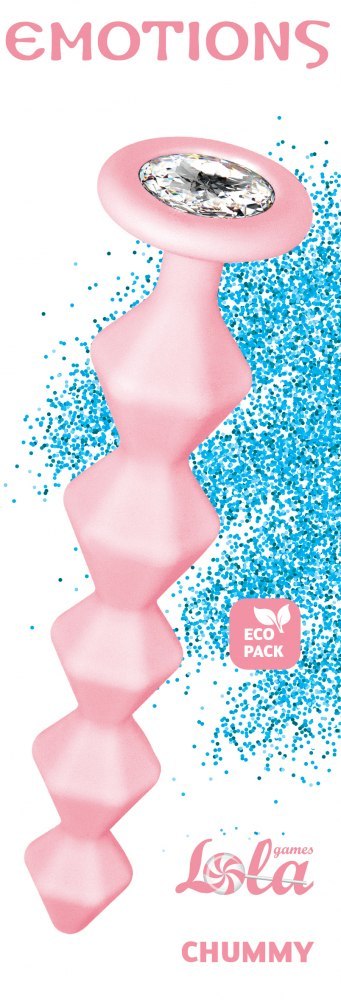 Anal bead with crystal Emotions Chummy Pink