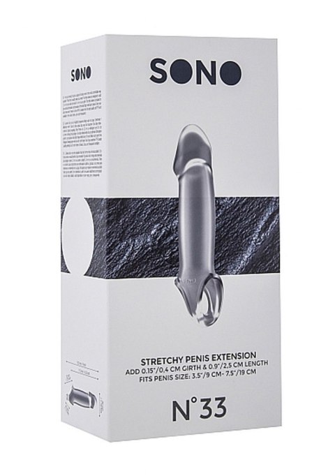 PRZEDŁUŻKA NA PENISA DUŻA GRUBA NAKŁADKA POSZERZA NO.33 - STRETCHY PENIS EXTENSION - TRANSLUCENT PRZEDŁUŻKA NA PENISA DUŻA GRUBA NAKŁADKA POSZERZA NO.33 - STRETCHY PENIS EXTENSION - TRANSLUCENT