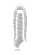 PRZEDŁUŻKA NA PENISA DUŻA GRUBA NAKŁADKA POSZERZA NO.36 - STRETCHY THICK PENIS EXTENSION - TRANSLUCENT