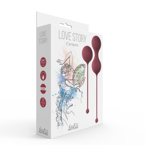 Vaginal balls set Love Story Carmen Wine Red Vaginal balls set Love Story Carmen Wine Red