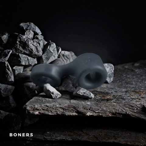 BONERS COCK RING AND BALL STRETCHER - GREY BONERS COCK RING AND BALL STRETCHER - GREY