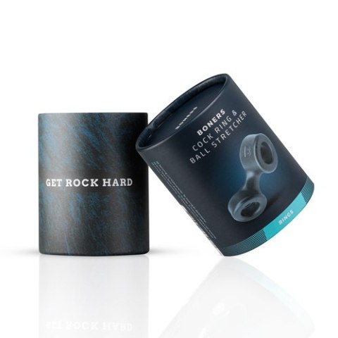 BONERS COCK RING AND BALL STRETCHER - GREY BONERS COCK RING AND BALL STRETCHER - GREY