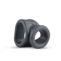 NAKŁADKA STYMULUJĄCA NASADKA NA PENISA STYMULATOR LIQUID SILICONE 2 IN 1 BALLSTRETCHER