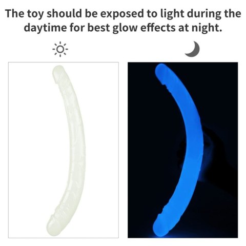 DILDO DWUSTRONNE ELASTYCZNE ŚWIECI W NOCY 37 CM DILDO DWUSTRONNE ELASTYCZNE ŚWIECI W NOCY 37 CM