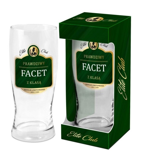 ELITE CLUB - SZKLANKA DO PIWA 500 ML - PRAWDZIWY FACET ELITE CLUB - SZKLANKA DO PIWA 500 ML - PRAWDZIWY FACET