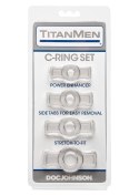 PIERŚCIEŃ-TITANMEN COCKRING SET CLEAR