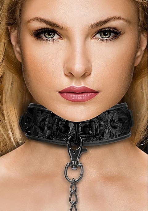 LUXURY COLLAR WITH LEASH - BLACK LUXURY COLLAR WITH LEASH - BLACK