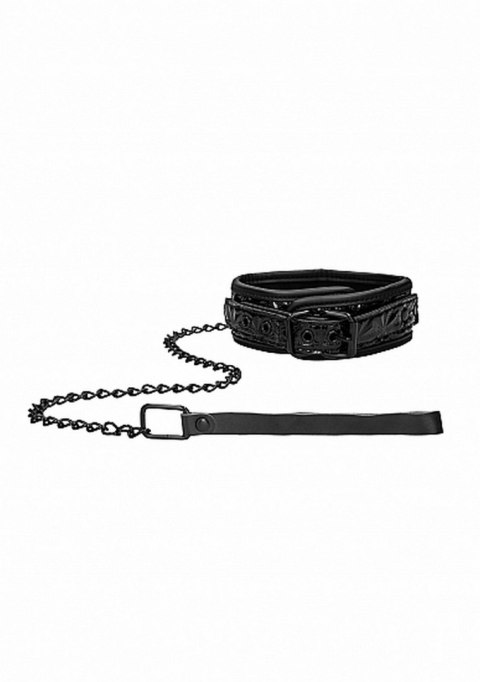 LUXURY COLLAR WITH LEASH - BLACK LUXURY COLLAR WITH LEASH - BLACK