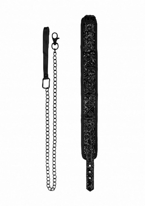 LUXURY COLLAR WITH LEASH - BLACK LUXURY COLLAR WITH LEASH - BLACK