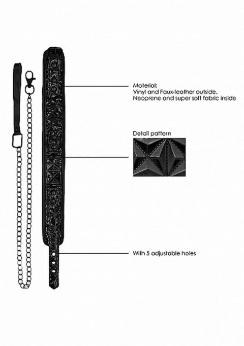 LUXURY COLLAR WITH LEASH - BLACK LUXURY COLLAR WITH LEASH - BLACK