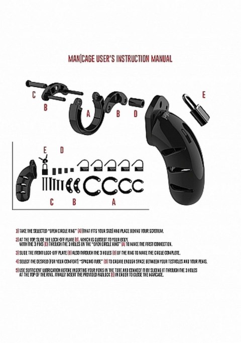 MODEL 06 - CHASTITY - 5.5" - COCK CAGE - BLACK MODEL 06 - CHASTITY - 5.5" - COCK CAGE - BLACK