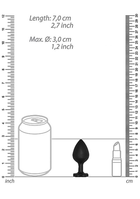 Regular Lucky Diamond Butt Plug - Black Regular Lucky Diamond Butt Plug - Black
