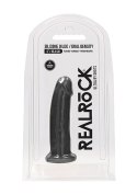 SILICONE DILDO WITHOUT BALLS - 15,3 CM - BLACK