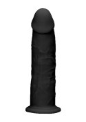SILICONE DILDO WITHOUT BALLS - 15,3 CM - BLACK