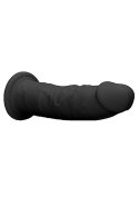 SILICONE DILDO WITHOUT BALLS - 15,3 CM - BLACK