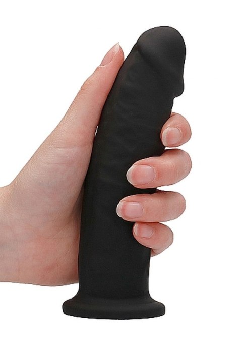 SILICONE DILDO WITHOUT BALLS - 15,3 CM - BLACK SILICONE DILDO WITHOUT BALLS - 15,3 CM - BLACK