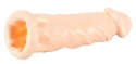 PRZEDŁUŻKA NA PENISA DUŻA GRUBA NAKŁADKA POSZERZA SILICONE EXTENSION FLESH
