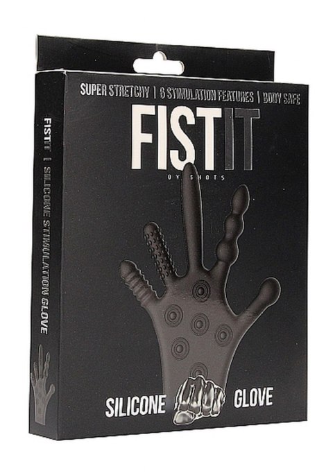 SILICONE STIMULATION GLOVE - BLACK SILICONE STIMULATION GLOVE - BLACK