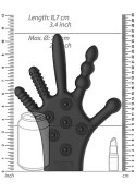 SILICONE STIMULATION GLOVE - BLACK