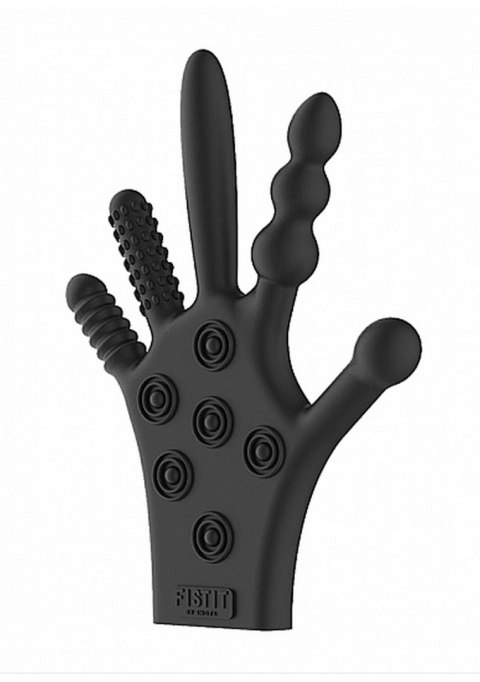 SILICONE STIMULATION GLOVE - BLACK SILICONE STIMULATION GLOVE - BLACK