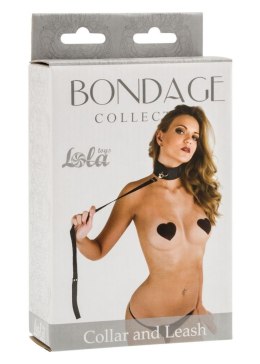WIĄZANIA-BONDAGE COLLECTION COLLAR AND LEASH PLUS SIZE