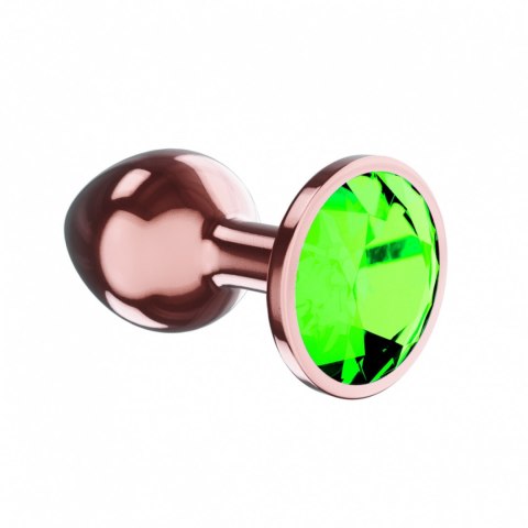 PLUG-BUTT PLUG DIAMOND EMERALD SHINE S ROSE GOLD