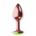 PLUG-BUTT PLUG DIAMOND EMERALD SHINE S ROSE GOLD