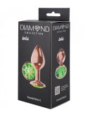 PLUG-BUTT PLUG DIAMOND EMERALD SHINE S ROSE GOLD